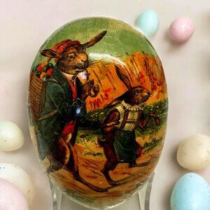 Vintage Paper Mache EASTER EGG Germany NEW Sealed